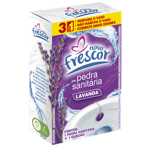Pedra Sanitária Lavanda Caixinha Novo Frescor - 22g unidade