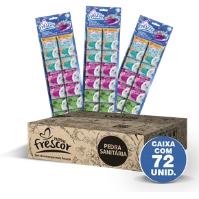 Pedra Sanitária Mista Novo Frescor | Caixa com 72 unidades | 22G