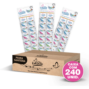 Pedra Sanitária Fragrâncias Mistas Novo Frescor - 18g - caixa c/ 240un