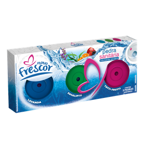 Pedra Sanitária Novo Frescor Cartucho com 3 Fragrâncias