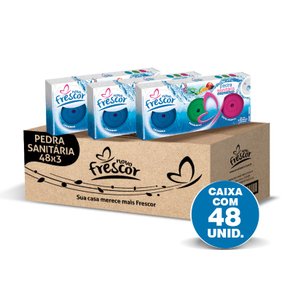 Pedra sanitária Novo Frescor Cartuchos com 03un caixa c/48