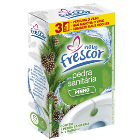 Pedra Sanitária Pinho Caixinha Novo Frescor - 22g unidade