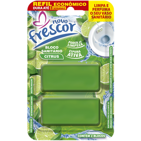 Refil Bloco Sanitário Citrus Novo Frescor - contém 2 blocos