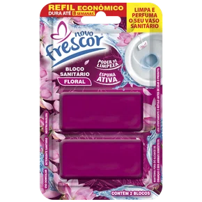 Refil Bloco Sanitário Floral Novo Frescor | 2 Blocos | Unidade