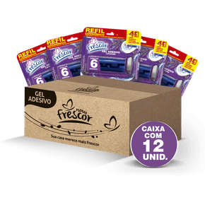 Refil Gel Adesivo Lavanda - 6 aplicações - 38g - cx com 12un