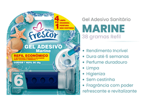 Refil Gel Adesivo Marine - 6 aplicações 38g - Novo Frescor