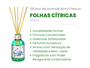 Difusor de Aromas Varetas Folhas Cítricas Novo Frescor 100ml