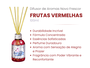 Difusor de Aromas Varetas Frutas Vermelhas Novo Frescor 100ml